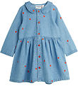 Mini Rodini Kjóll - Mini Hearts - Blue