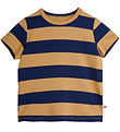 Mini Rodini T-shirt - Beige/Navy Striped