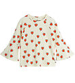 Mini Rodini Tröja - Skisserad Hearts - Offwhite