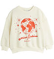 Mini Rodini Sweatshirt - Society - Offwhite/Red