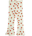 Mini Rodini Trousers - Outlined Hearts - Offwhite
