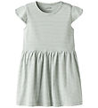 Name It Kleid - NmfVinanna - Aqua Grau/Bright White
