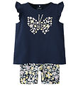 Name It Shorts Set - Bicycle Shorts/Top - NmfVayana - Navy Blaze