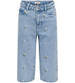 Kids Only Jeans - KogCobain - Light Blue Denim/Flower Embroider