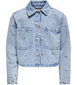 Kids Only Jeansjacke – KogCassie – Light Blue Denim/Flower Embro