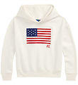 Polo Ralph Lauren Hoodie - White w. Flag