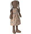Maileg Kaninchen - Kleid m. Blumen - Gr. 2 - Braun