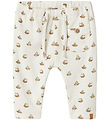 Lil' Atelier Hosen - Rib - NbmLavo - Coconut Milch m. Boote