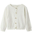 Lil' Atelier Cardigan - Prjónað - NmfGliva - Coconut Mjólk