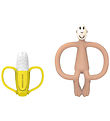 Matchstick Monkey Teether - 2-Pack - Banana & Monkey - Pink