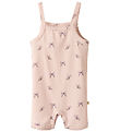 Lil' Atelier Summer Romper - NbfGayo - Peach Blush/Bow Tie