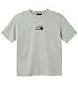 LMTD Bluse - NlmShostar - Light Grau Melange/Car