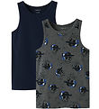 Name It Undershirt - Noos - Nkm - 2-Pack - Grey/Dark Sapphire