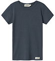 MarMar Stuttermabolur - Rib - Plain - Noos - Blue
