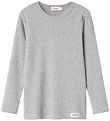 MarMar Blússa - Rib - Plain - Nei - Light Grey Melange