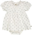 Müsli Bodysuit w. Skirt s/s - Daisy - Conditioner Cream/Corn/Bre