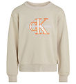 Calvin Klein Sweatshirt - Outlined Mono - Chateau Grey