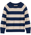 Fliink Blouse - Knitted - Favo - Insignia Blue/Sandshell