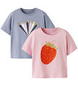 T-Shirt Name It - NmfKatinka - 2 Pack - Pirouette/W. Purple Impr