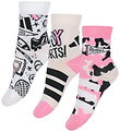 adidas Performance Socks - 3-Pack - K Doodle - Wonqua/White/Bl