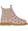 Angulus Boots - Classic Chelsea - Rose w. Red Hearts
