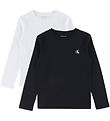 Calvin Klein Bluse - 2er-Pack - Brust Mono - Ck Black/Bright Whi
