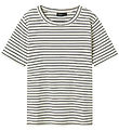 LMTD Stuttermabolur - NlfHinaja - Dark Grey Melange/White Rönd