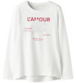 Name It Bluse – Loose – NkfViolet – Bright White/Lamour