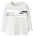Name It Genser - NmmVagno - Bright White/Croco linjer