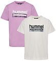 Hummel T-shirt - 2- pack - hmlTukas - Smoky Grape/Marshmallow