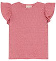 Minymo T-shirt - Rib - Glitter - Azalea Pink
