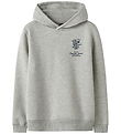 LMTD Hettupeysa - NlmKlant - Light Grey Melange/Skemmtiatriði Bl