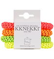 Kknekki Elastic Hair Bands - 4-Pack - Pink/Orange/Green/Yellow