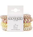Kknekki Hårstrikker - 4-pack - Hvit/Beige/Gul