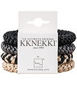 Kknekki Elastic Hair Bands - 4-Pack - Black/Beige/Grey