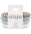 Kknekki Elastic Hair Bands - 4-Pack - Blue/White/Beige
