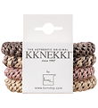 Kknekki Hårstrikker - 4-pack - Rosa/Beige/Brun