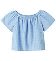 Name It T-shirt - NkfDemman - Provence/White And Grey