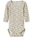 Name It Bodysuit l/s - Rib - NbmKoalkab - Peyote