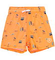 Color Kids Swim Shorts - AOP - Orange Pop