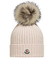 Moncler 비니 - 니트 - 울 - 라이트 그레이 포함 술 장식