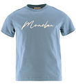 Moncler T-shirt - Dusty Blue w. White