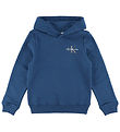 Calvin Klein Hoodie - Small Monogram - Blue Jean
