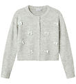 Name It Cardigan - Strick - NkfKarin - Light Grey Melange/Bows