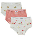 Petit Bateau Pikkuhousut - 3 kpl - Off White/Punainen