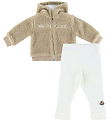 Moncler Set - Fleece Jacket/Leggings - Brown/White