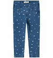 Name It Leggings - Noos - NmfSalli - Medium+ Blue Denim/Hearts