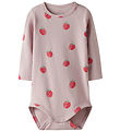Name It Bodysuit l/s - NbfVandora - Burnished Lilac/Raspberry