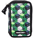 Minecraft Pencil Case w. Contents - Green/Black