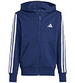 adidas Performance Kapuzenpullover - J 3S FL FZ HD - Dunkelblau/